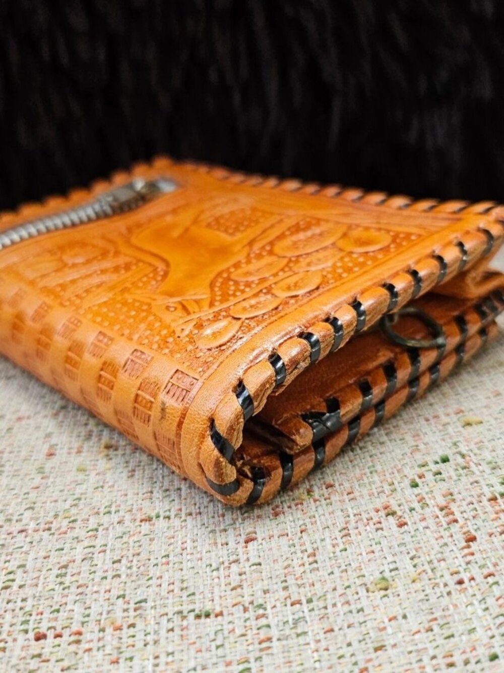 Mexico Handmade Wallet Genuine Leather Coin Puruse Card Holder Purse - Picture 5 of 12